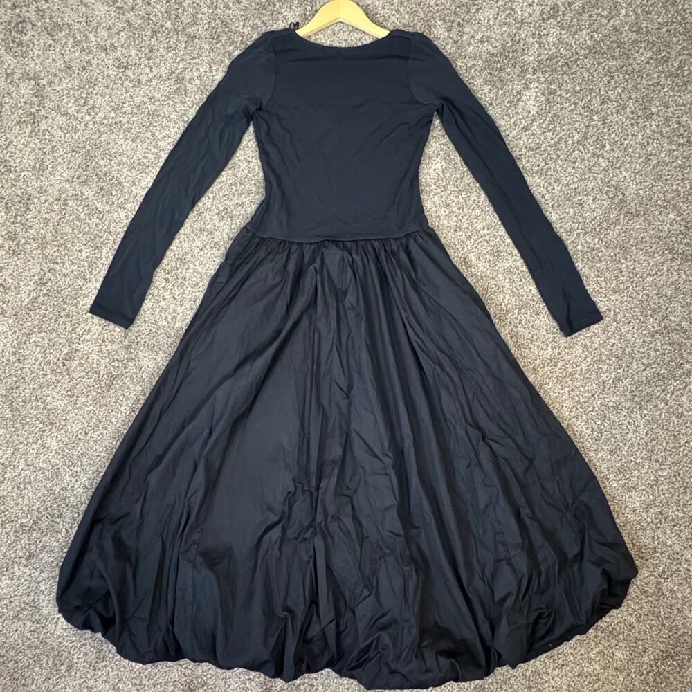 Madewell NWT Martina Long Sleeve Bubble Hem Dress $198 Size 00 Party Goth Witchy